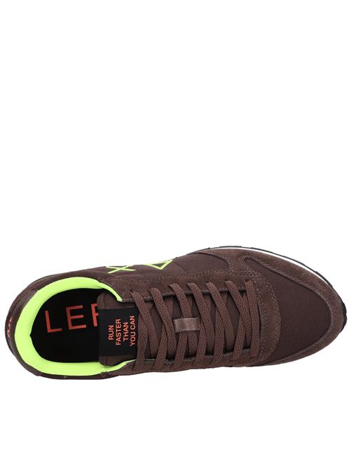 Sneakers in camoscio tessuto ed ecopelle SUN68 | Z44102 08MARRONE-GIALLO
